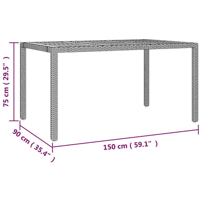 7-Delige Bistroset Met Kussens Poly Rattan Grijs 6
