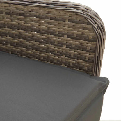7-Delige Bistroset Met Kussens Poly Rattan Grijs 6