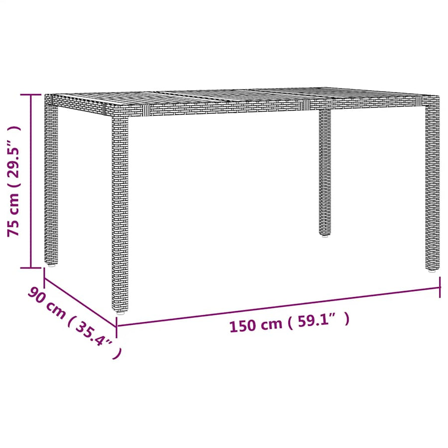 7-Delige Bistroset Met Kussens Poly Rattan Grijs 6