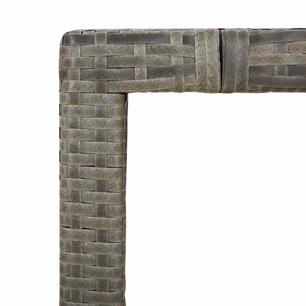 Bistroset Met Kussens Poly Rattan Grijs 7 190 x 90 x 75 cm