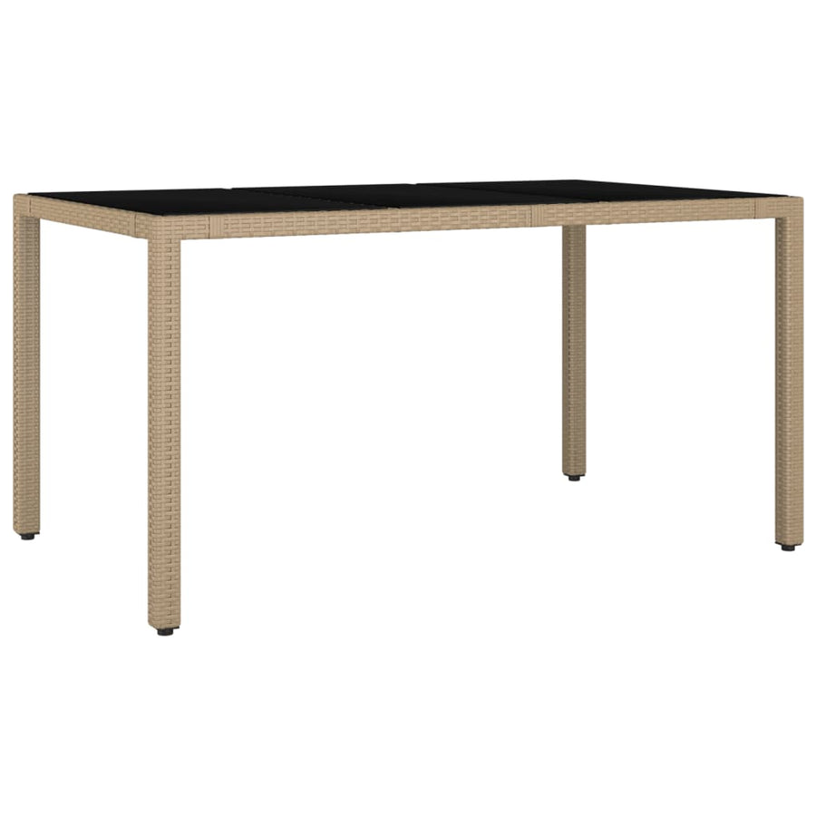 5-delige Bistroset met kussens poly rattan beige