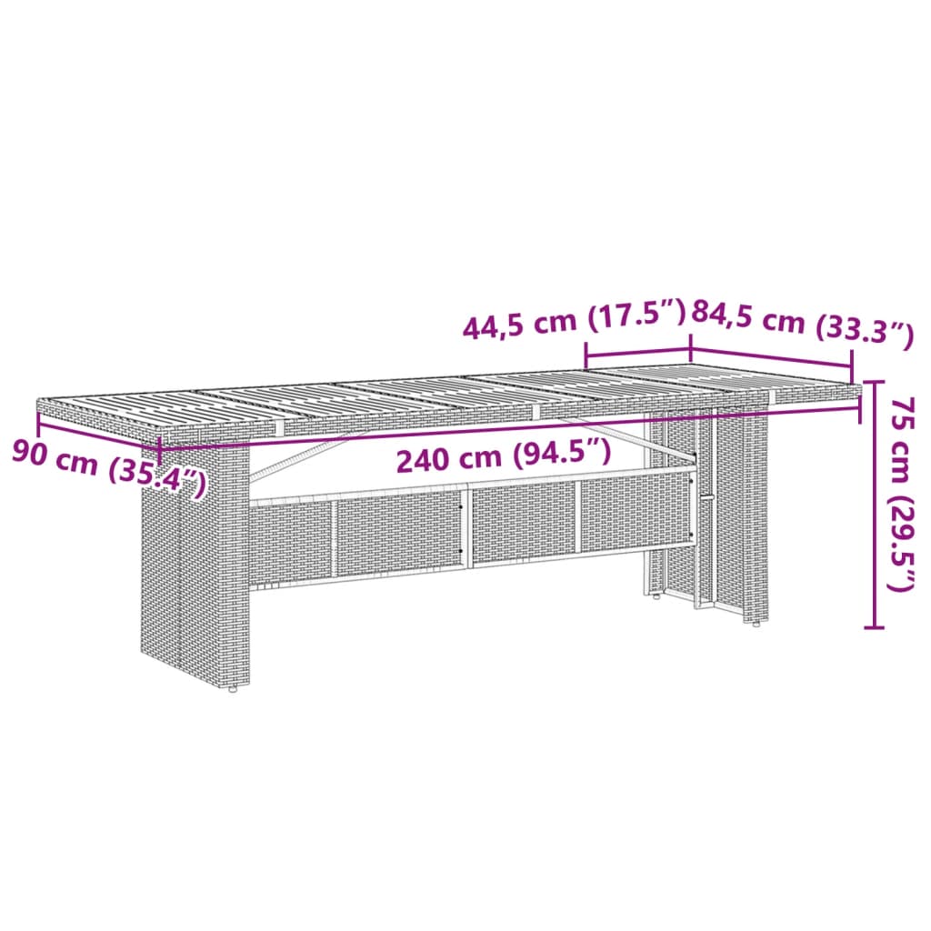 11-Delige Bistroset Met Kussens Poly Rattan Zwart 10