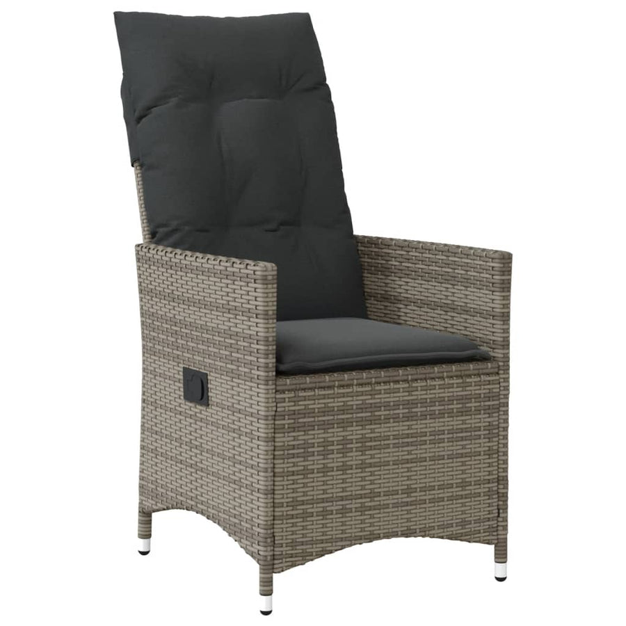 11-Delige Bistroset Met Kussens Poly Rattan Grijs 10