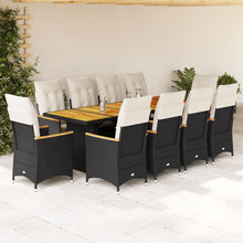 11-Delige Bistroset Met Kussens Poly Rattan Zwart 10