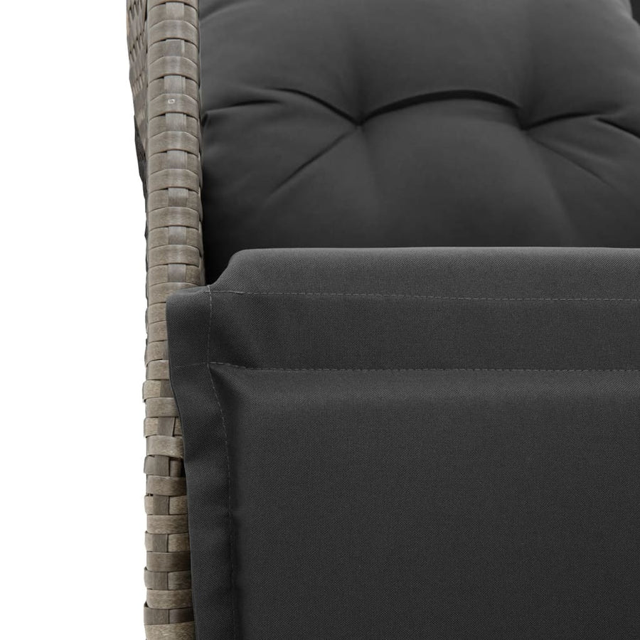 11-Delige Bistroset Met Kussens Poly Rattan Grijs 10