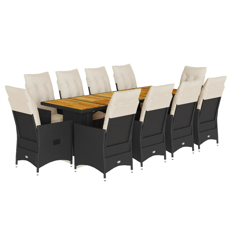 11-Delige Bistroset Met Kussens Poly Rattan 10