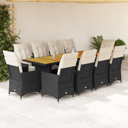 11-Delige Bistroset Met Kussens Poly Rattan 10