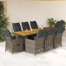 9-Delige Bistroset Met Kussens Poly Rattan 8
