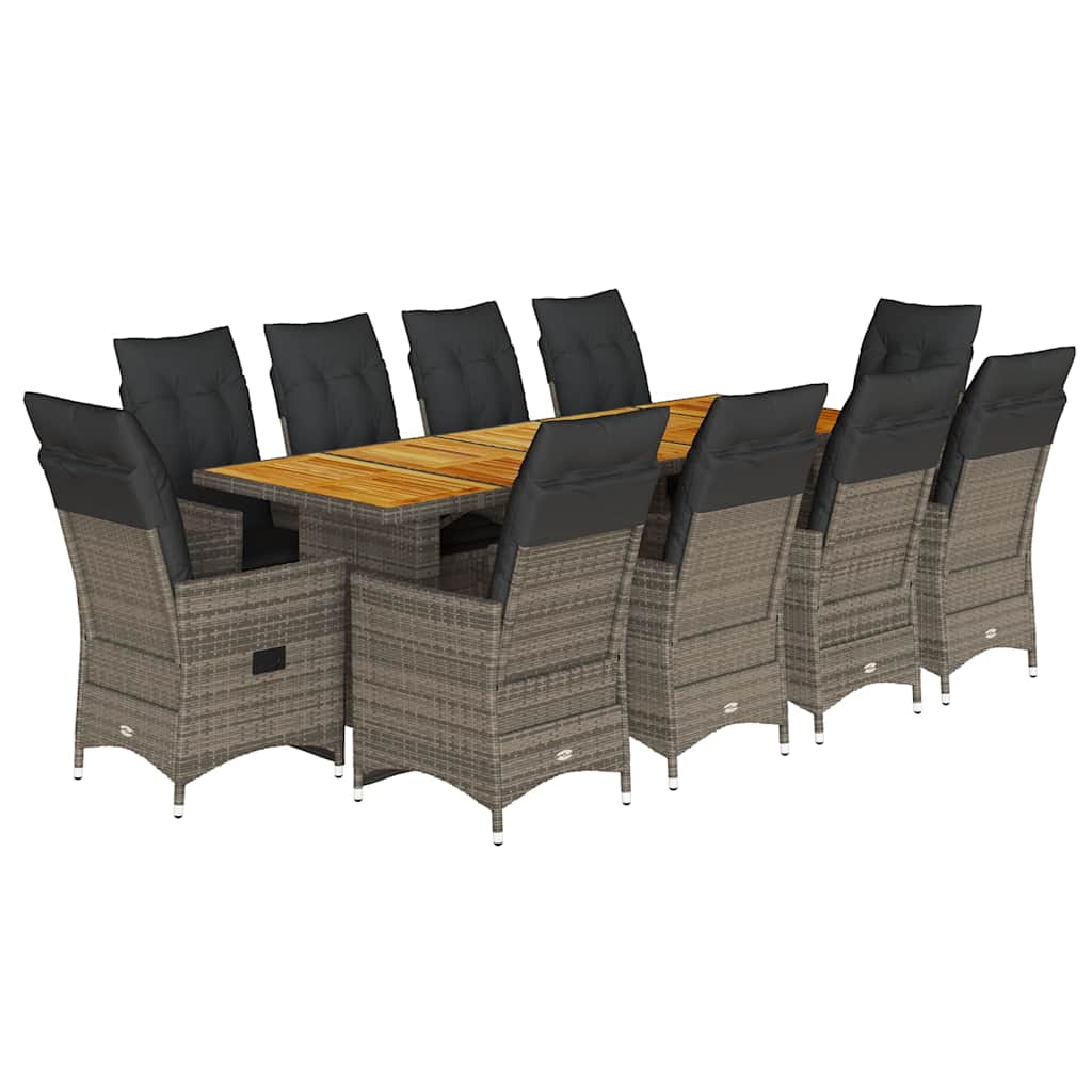 11-Delige Bistroset Met Kussens Poly Rattan 10