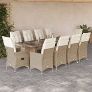 Bistroset 11-delig poly rattan beige
