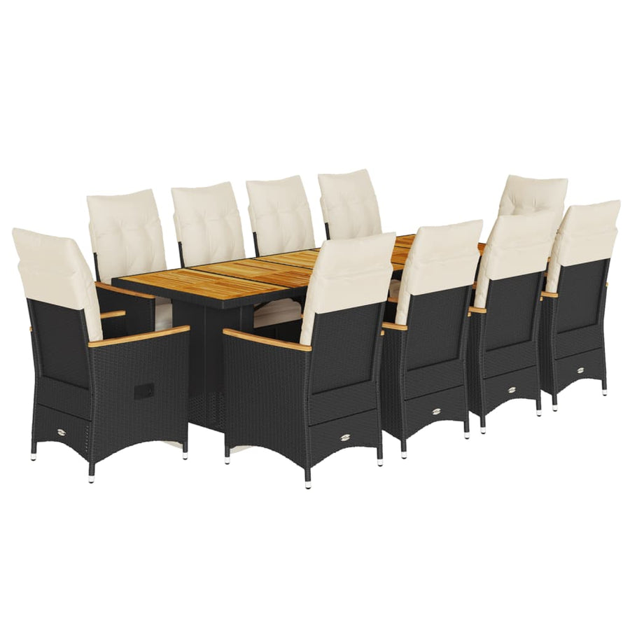 11-Delige Bistroset Met Kussens Poly Rattan 10