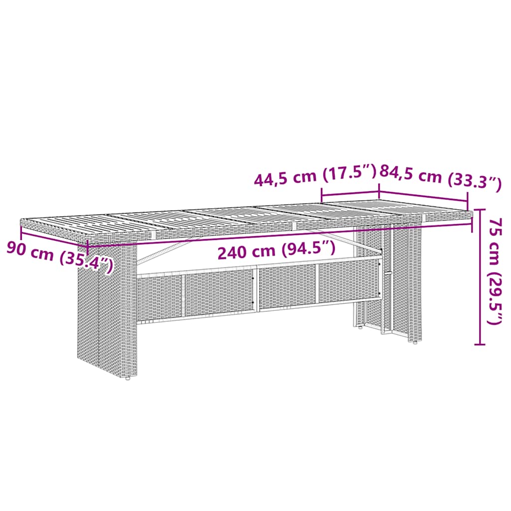 11-Delige Bistroset Met Kussens Poly Rattan Zwart 10