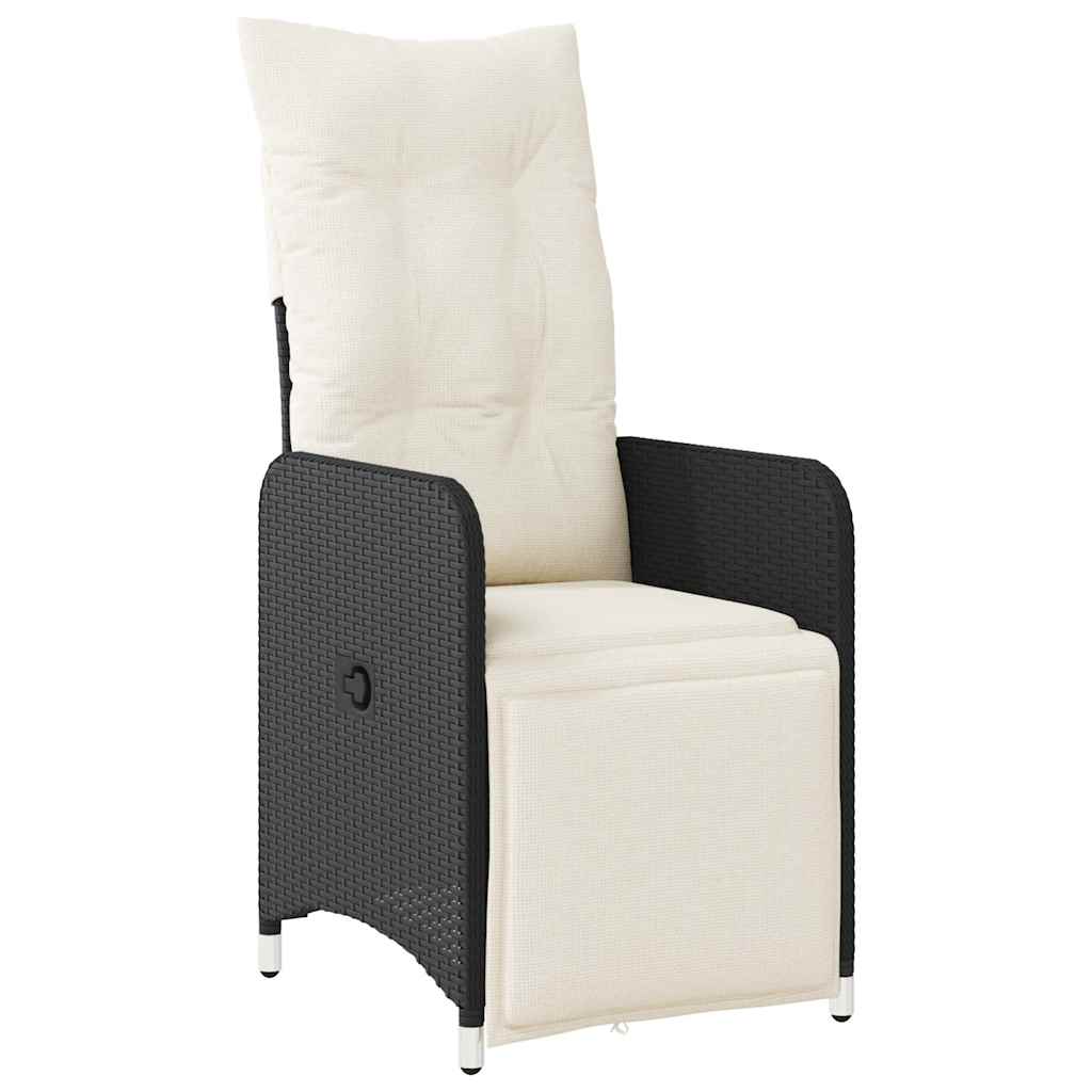 11-Delige Bistroset Met Kussens Poly Rattan Zwart 10