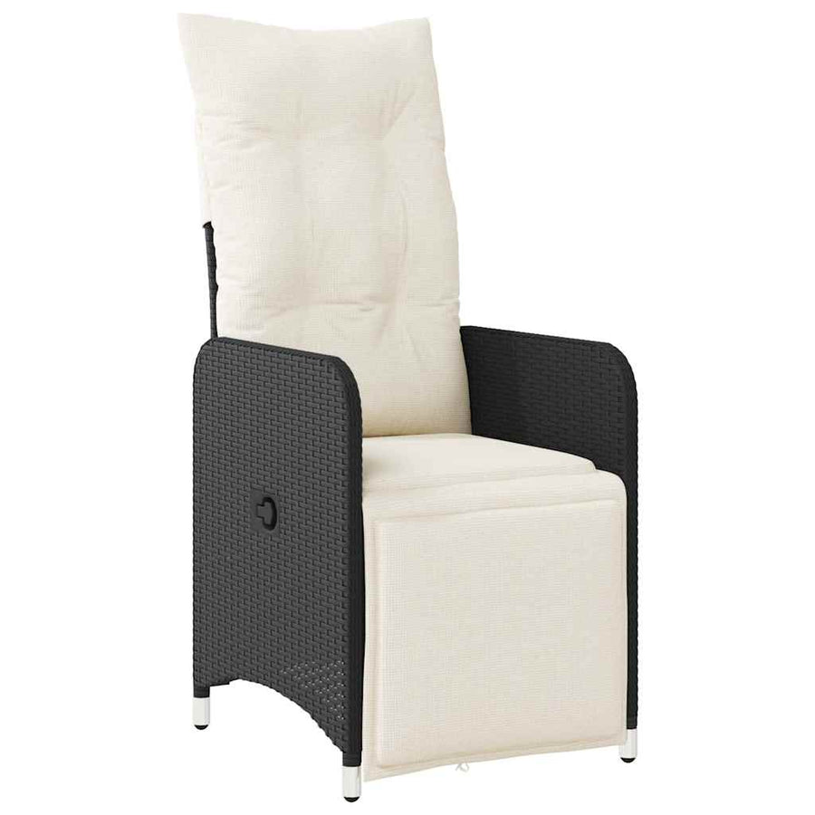 11-Delige Bistroset Met Kussens Poly Rattan Zwart 10