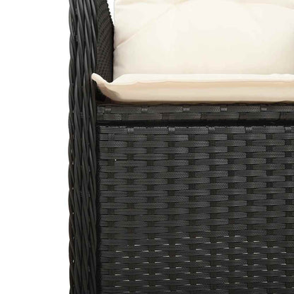 11-Delige Bistroset Met Kussens Poly Rattan Zwart 10