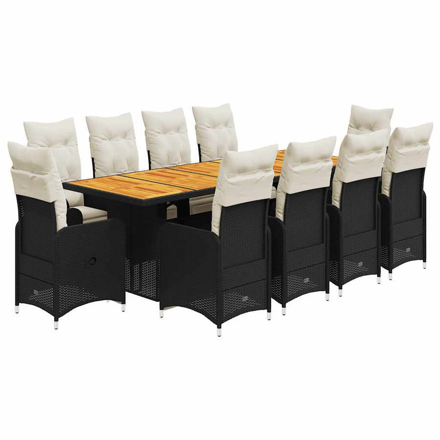 11-Delige Bistroset Met Kussens Poly Rattan 10