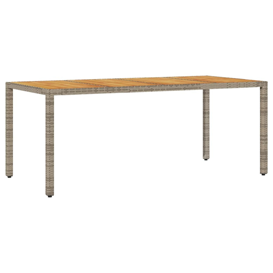 9-delige Tuinset met kussens poly rattan en acaciahout grijs