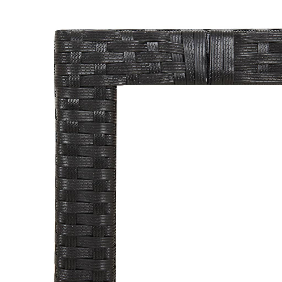 Tuinset Met Kussens Poly Rattan Zwart 7 150 cm tafellengte