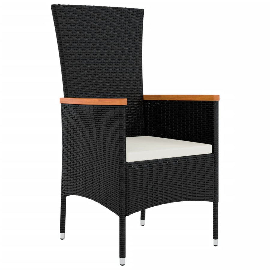 11-Delige Tuinset Met Kussens Poly Rattan Zwart 10