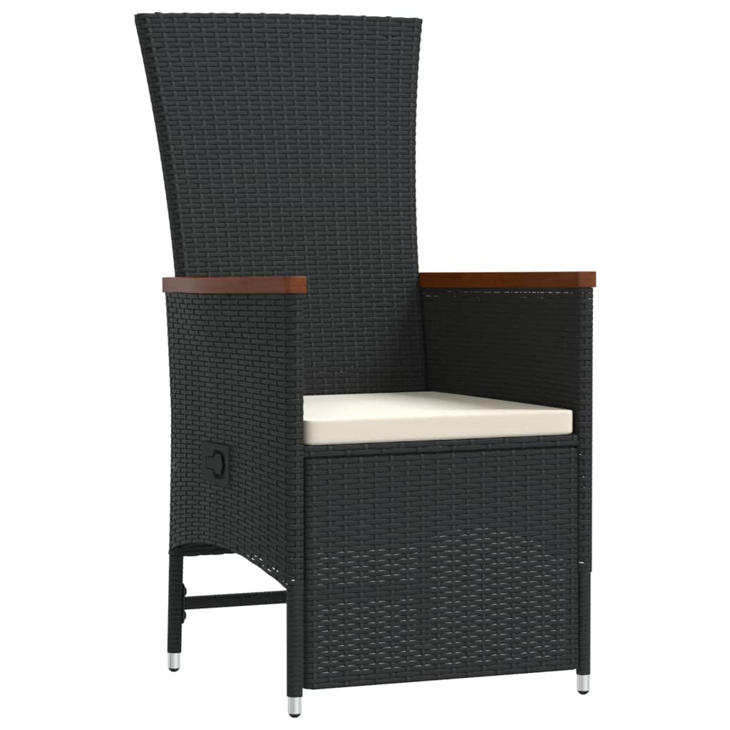 11-Delige Tuinset Met Kussens Poly Rattan Zwart 10