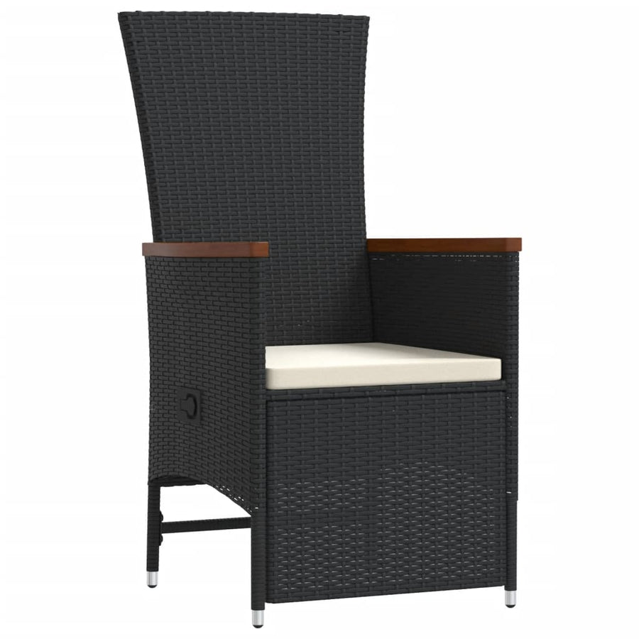 11-Delige Tuinset Met Kussens Poly Rattan Zwart 10