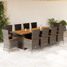 11-Delige Tuinset Met Kussens Poly Rattan Grijs 10