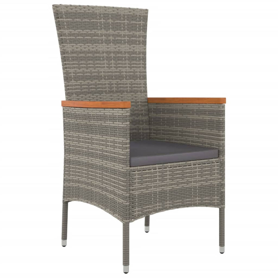 11-Delige Tuinset Met Kussens Poly Rattan Grijs 10