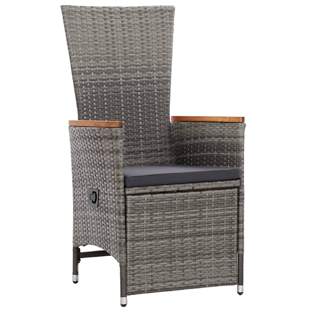 11-Delige Tuinset Met Kussens Poly Rattan Grijs 10