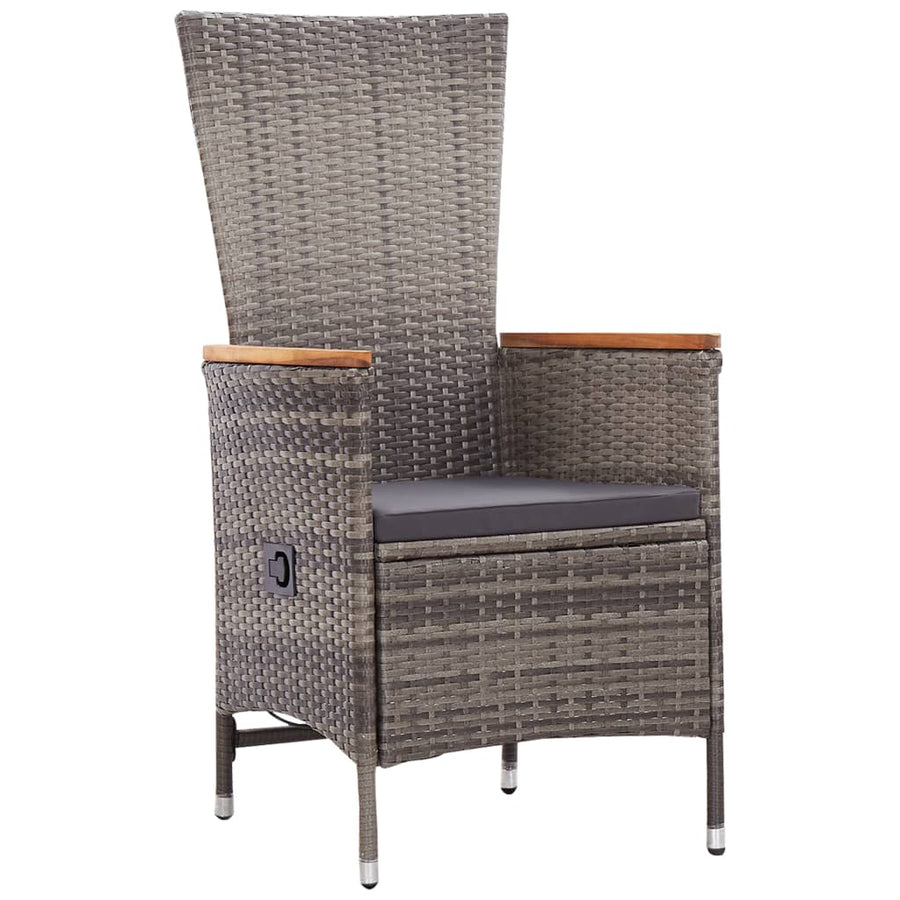 11-Delige Tuinset Met Kussens Poly Rattan Grijs 10