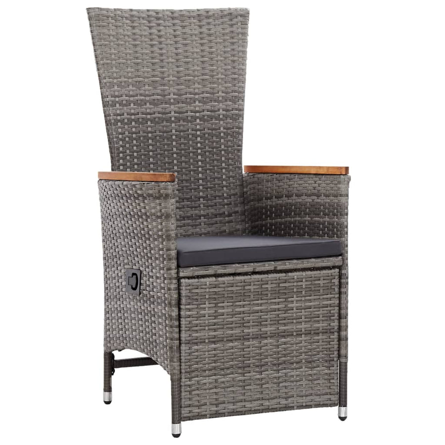 11-Delige Tuinset Met Kussens Poly Rattan Grijs 10