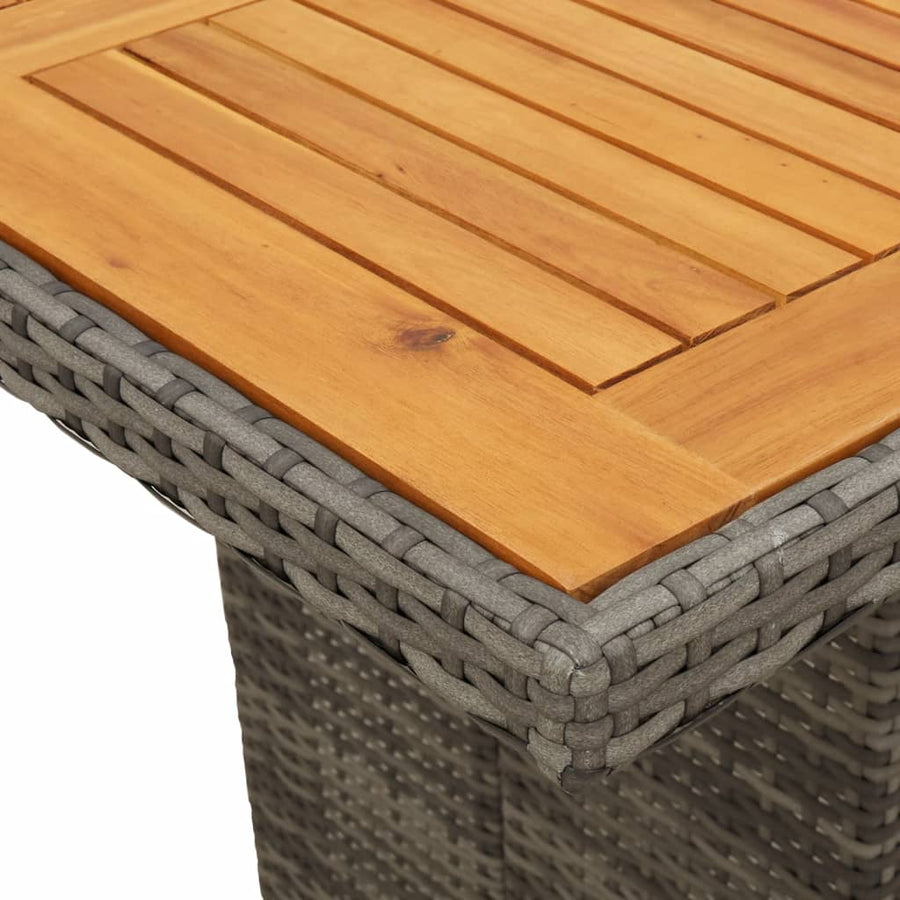 11-Delige Tuinset Met Kussens Poly Rattan Grijs 10