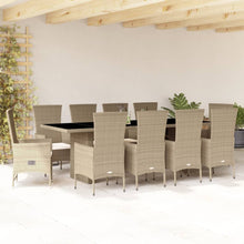 11-Delige Tuinset Met Kussens Poly Rattan Beige 10