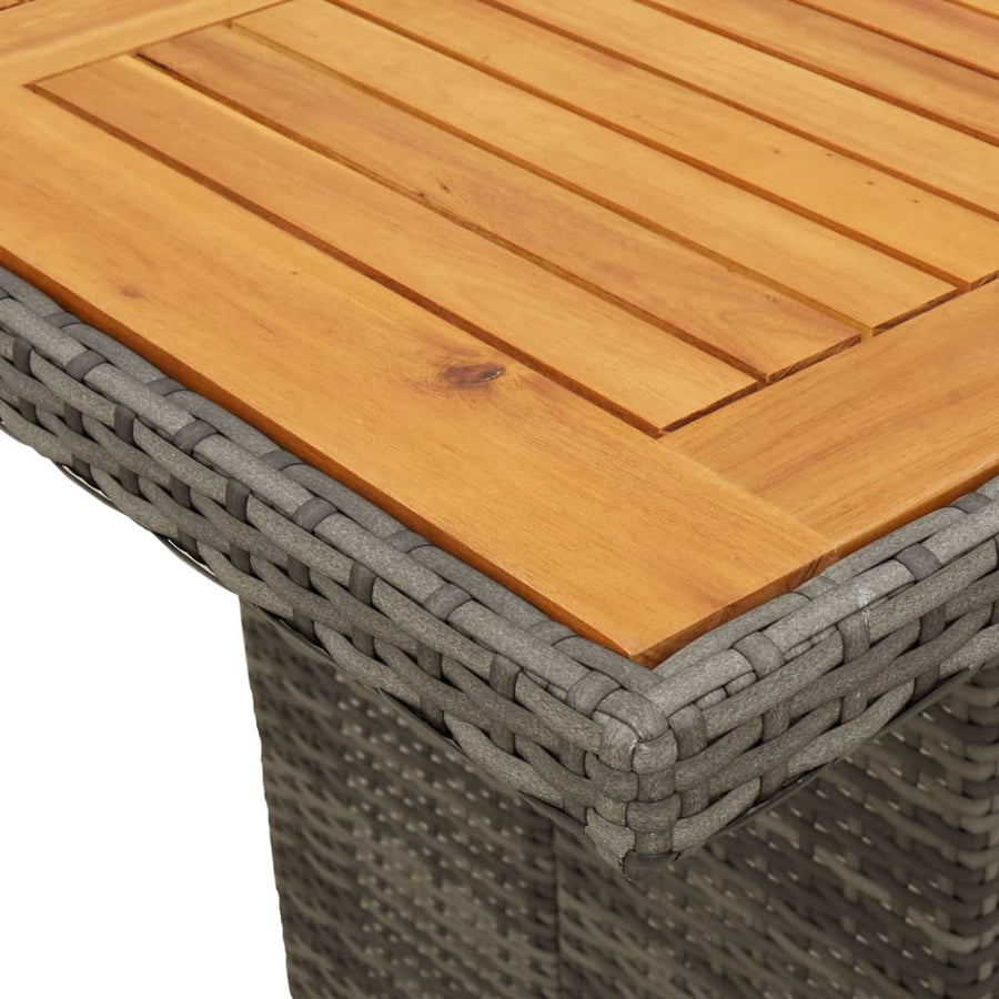9-Delige Tuinset Met Kussens Poly Rattan Grijs 8