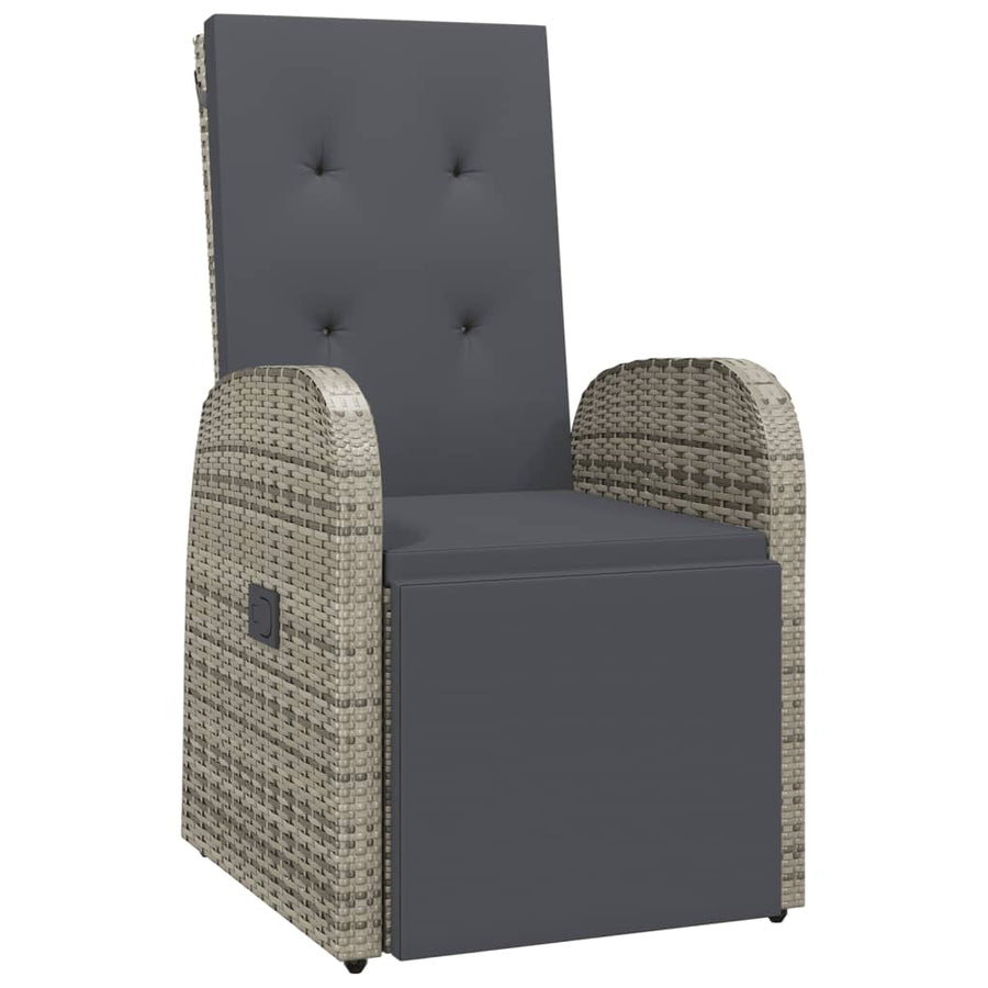 11-Delige Tuinset Met Kussens Poly Rattan Grijs 10