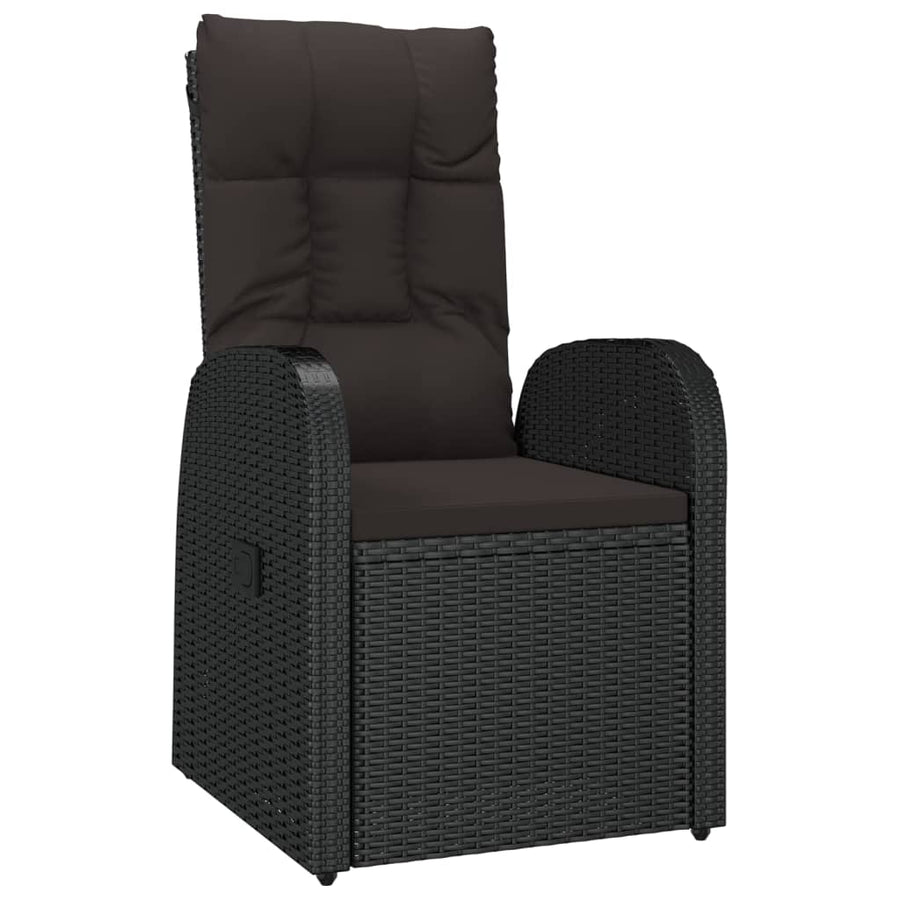 11-Delige Tuinset Met Kussens Poly Rattan Zwart 10