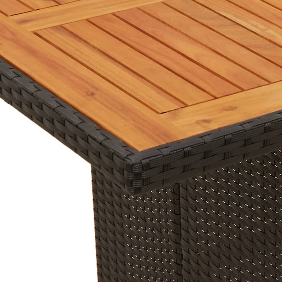11-Delige Tuinset Met Kussens Poly Rattan Zwart 10