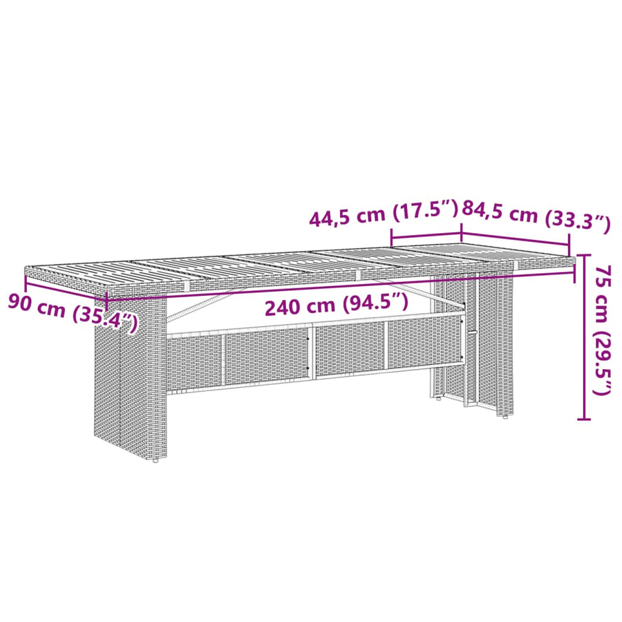 11-Delige Tuinset Met Kussens Poly Rattan Zwart 10