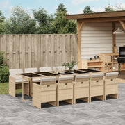 Tuinset 11-delig poly rattan beige