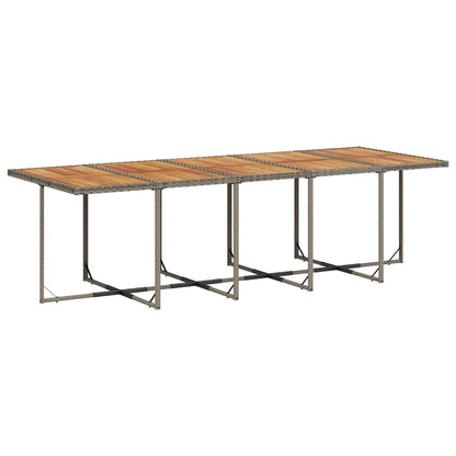 11-delige tuinset met kussens, grijs polyrotan