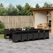 Tuinset 13-delig poly rattan zwart