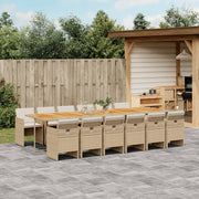 Tuinset poly rattan 13-delig beige
