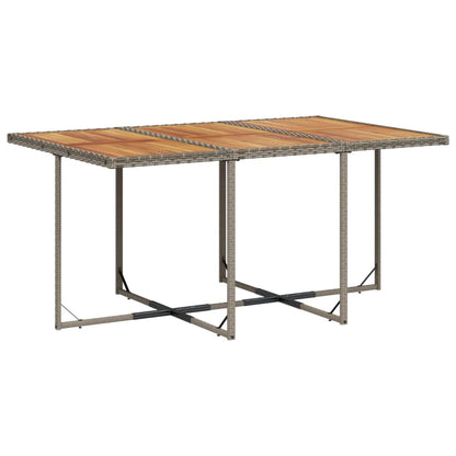 11-delige tuinset met kussens, grijs polyrotan