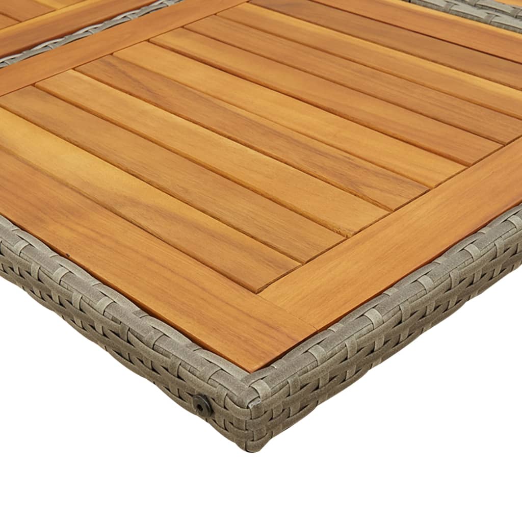 11-delige tuinset met kussens, grijs polyrotan