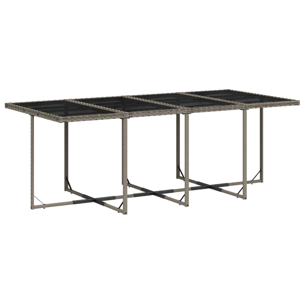 13-delige tuinset met kussens, grijs polyrotan