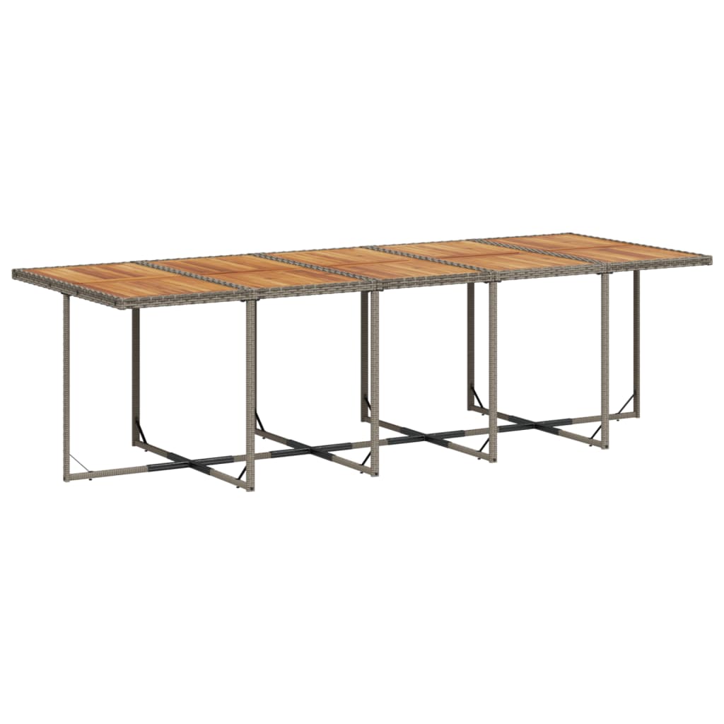 15-delige tuinset met kussens, grijs polyrotan