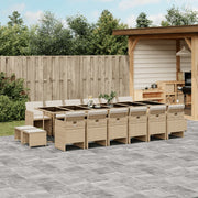 Tuinset poly rattan 17-delig beige