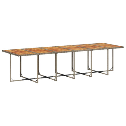 17-Delige Tuinset Met Kussens Poly Rattan 16 Grijs Hout