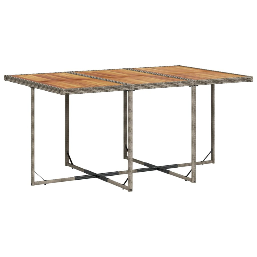 7-delige tuinset met kussens, grijs polyrotan