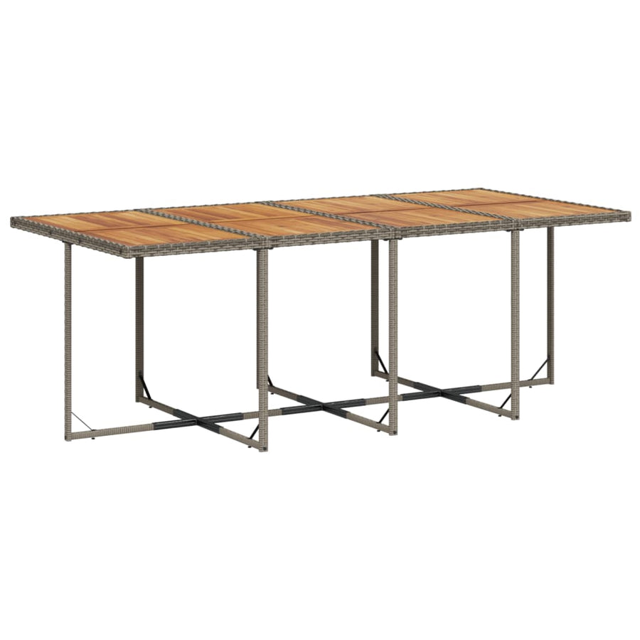 9-delige tuinset met kussens, grijs polyrotan