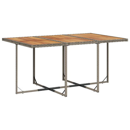 11-delige tuinset met kussens, grijs polyrotan